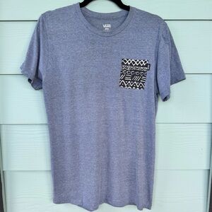 Vans Unisex Heather Gray Graphic Pocket Tee Size S